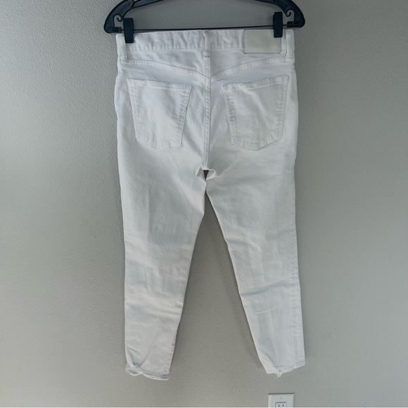 Moussy Vintage Velma Skinny Ankle Jeans White Denim Distressed Women’s 28 - Picture 8 of 12